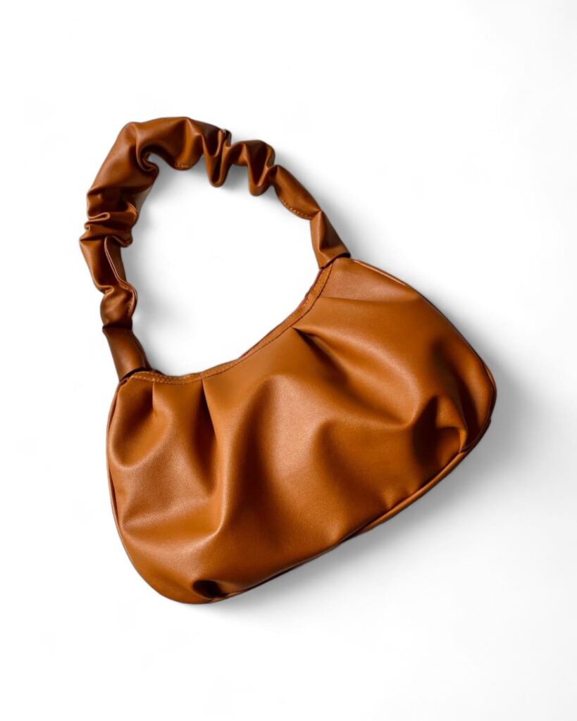 nidew brown ruched bag photoroom