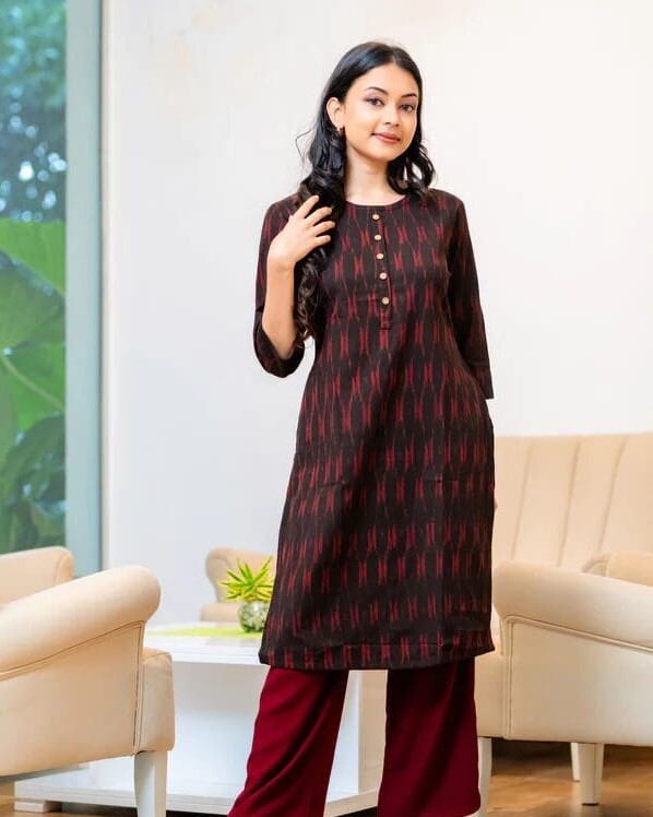 vigo ikat regal black kurti top 3 2