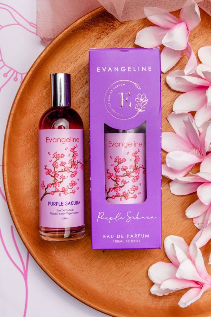 evangeline purple sakura eau de toilette natural spray 100ml