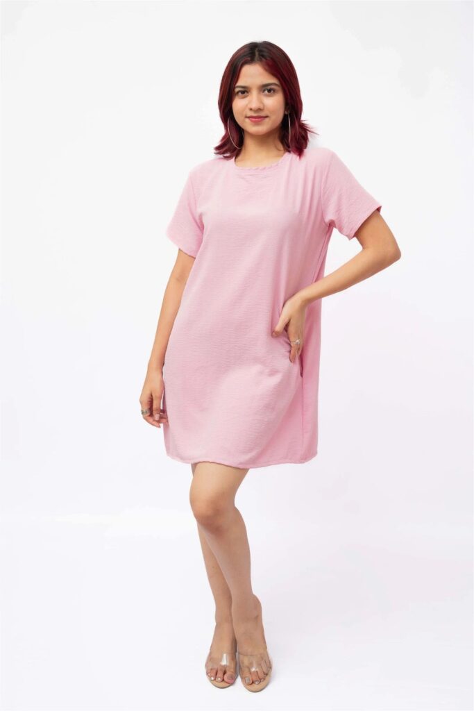 muse ceylon short sleeve lavender rose shift dress 4